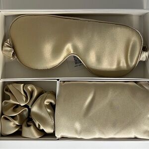 100% Organic Pure Raw Mulberry Silk Pillowcase, Eye Mask & Scrunchie By Fun Silk